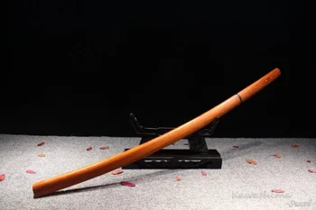 Rankinio Kalimo 1045 Anglies Plieno Samurajus Kardas Shirasaya Rose Medienos Juodoji Kardžuvė Tikrą Japonų Katana Ryškumą Full Tang Naujų Tiekimo