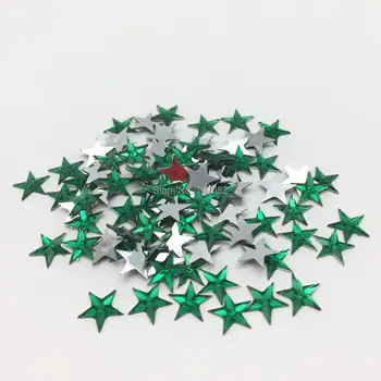 1000pcs 10mm tamsiai žalios Žvaigždės formos Brangakmenių Flatbacks Akrilo Kalėdų Amatai Puošmenų Scrapbooking Cardmaking
