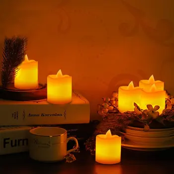 12/24Pcs Kūrybos LED Žvakė Baterija Flameless Arbata Šviesos Lempų, skirtų Namų Vestuves Apdailos Prekių Dropship