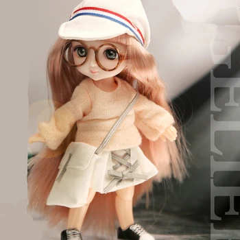 16cm Aukštos Kokybės Lėlės Mados Drabužių 13 Kilnojamojo Sujungta Kūno BJD Doll Mergaitės Lėlės Žaislas Mergina Dovanos su Priedais