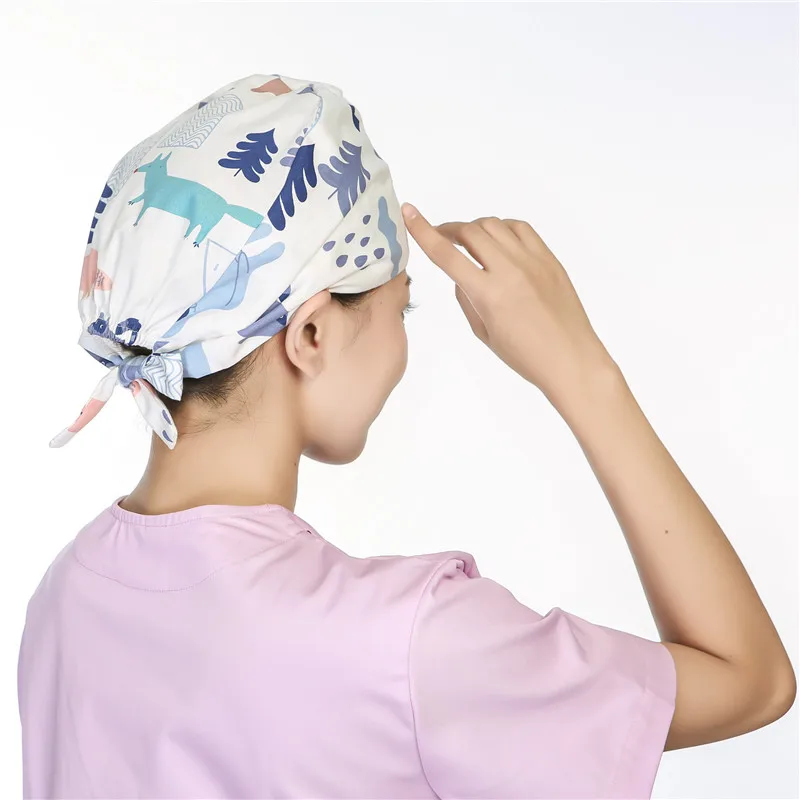 Moterų Ir Vyrų Darbo Šveitimas Bžūp Reguliuojamas Atspausdintas Darbo Skrybėlę Kvėpuojantis Namų Valymas, Virtuvės Valgių Kepurės Plaukai Surišti Į Uodegą Kepuraitė Šveitimas Skrybėlės