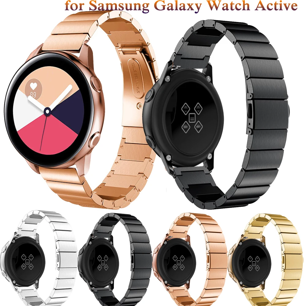 20mm mados nerūdijančio plieno metalo dirželis Samsung Galaxy Aktyvus klasikinis watchband dirželis žiūrėti 