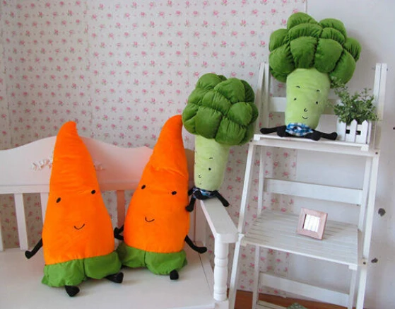 1pc 40cm Mielas Daržovių Pliušas Pagalvės, Morkų, Brokolių, Kukurūzų Kopūstai Pliušas Pagalvės Kūrybingi Gimtadienio Dovana Vaikams Žaislas