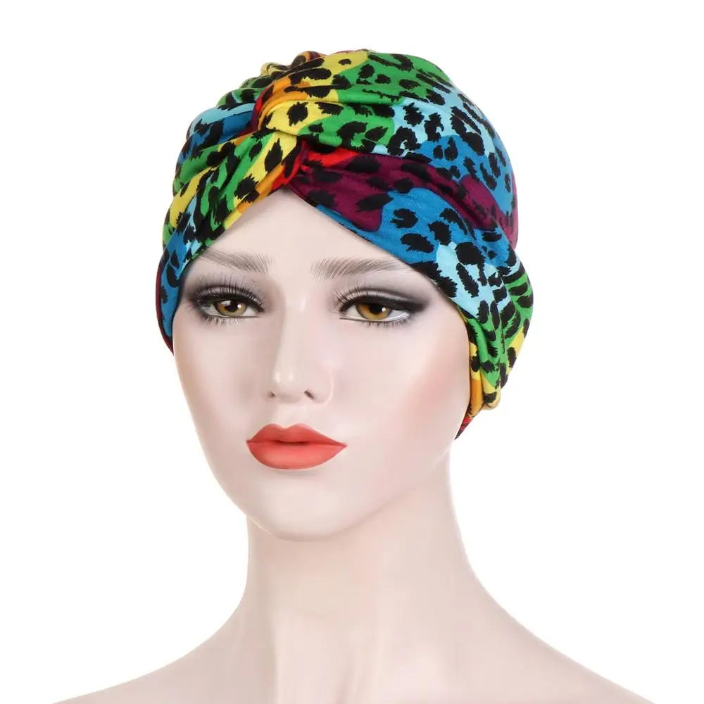 2020 Mados Spausdinti Leopard turbaną variklio dangčio musulmonų moteris apvyniokite galvą vidinis hijabs bžūp nešioti ponios hijab underscarf kepurės