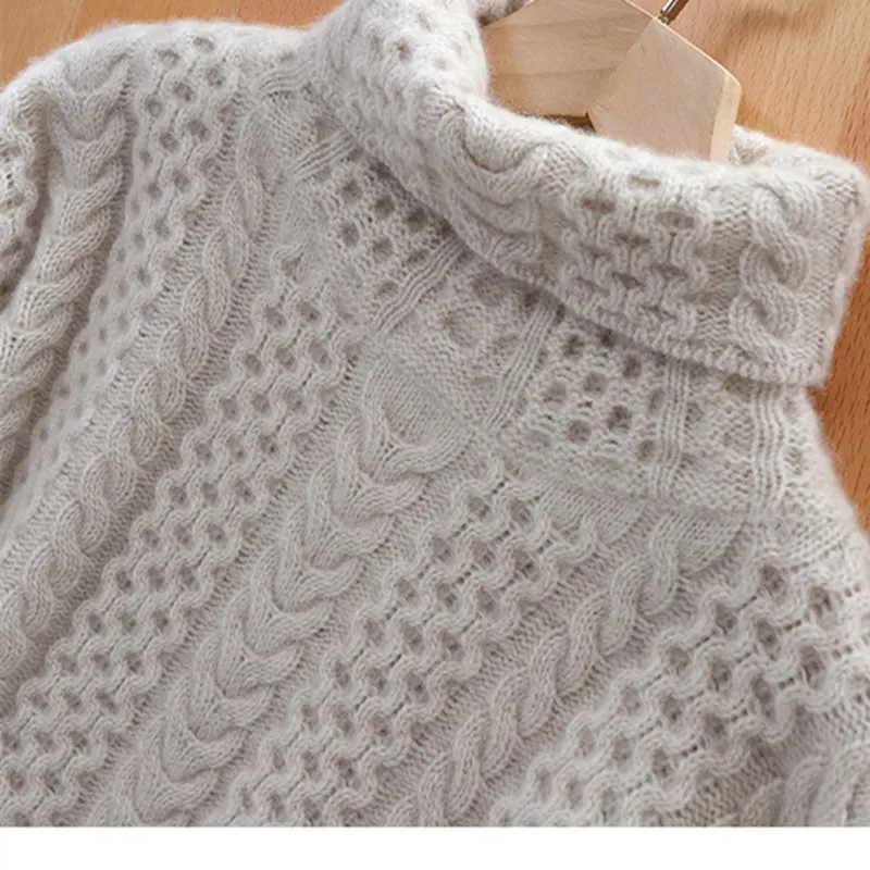LITVRIYH Rudenį golfo moterų megztinis mezgimo viršūnes moterų megztinis ilgomis rankovėmis, šiltas megztas megztinis moterų megztinis storas megztinis