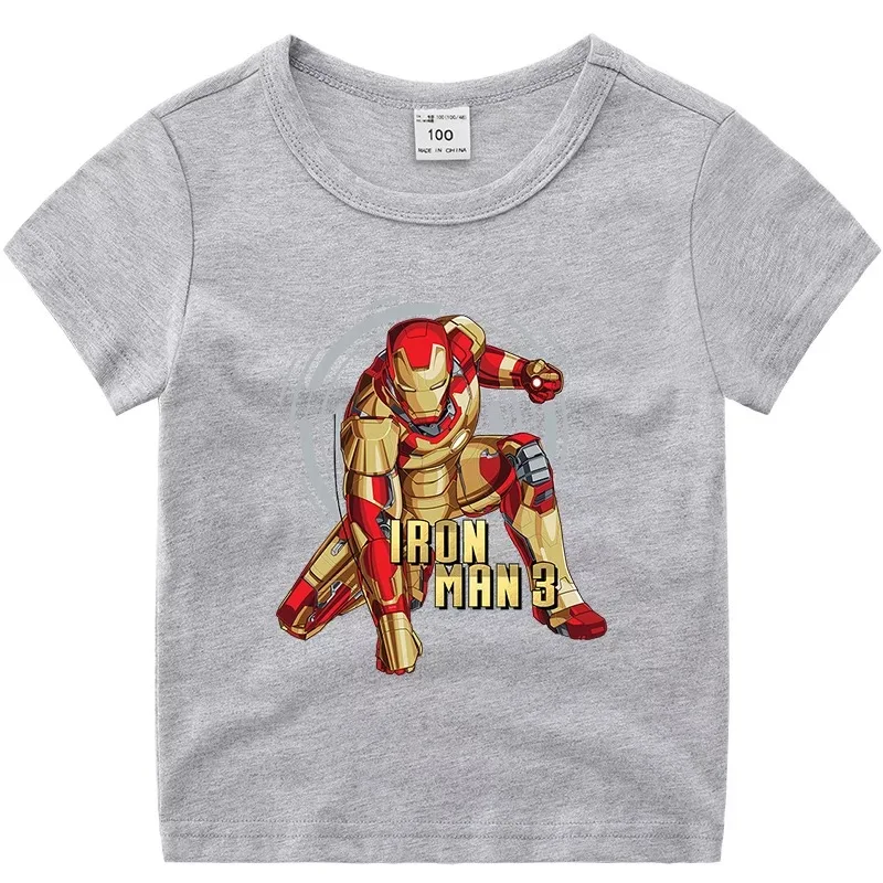 Disney Komiksų Marvel Keršytojas T-shirt Vaikų Kostiumas Superhero Lron Vyras Marškinėliai Vasarą Naujų Berniukas Tees Viršūnės Vaikai Mergina Drabužiai