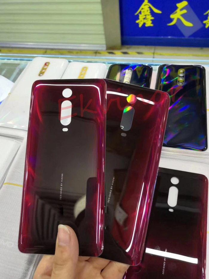 2vnt aukštos kokybės galinio dangtelio Xiaomi Redmi K20 baterijos dangtelį durų galinio stiklo korpusas su logotipas + Klijai
