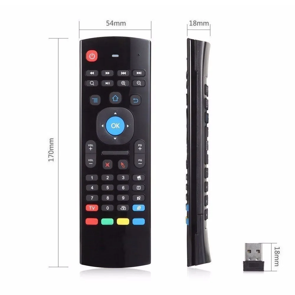 MX3 Belaidė Klaviatūra T3 Smart Nuotolinio Valdymo 2.4 G RD Apšvietimu Oro Pelė su Balso Mikrofonas X96 Tx3 H96 Android TV Box