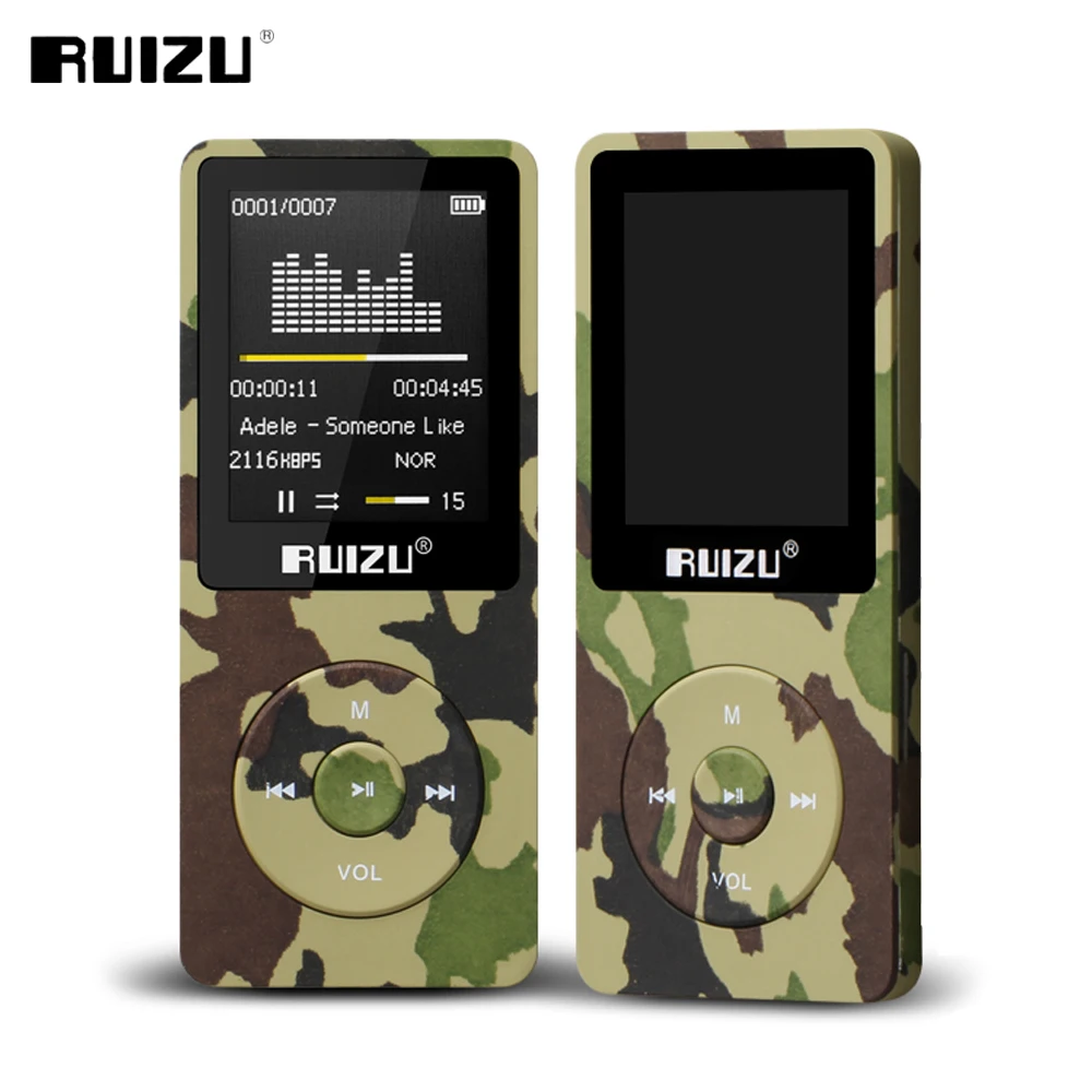 Originalus RUIZU X02 MP3 Grotuvas su 8GB saugojimo 1.8 Colių Ekranas, MIni Nešiojamieji Sporto Mp3 Palaikymas,FM Radijas, E-Knyga,Laikrodis,Diktofonas