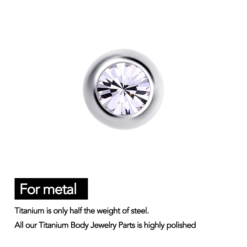 10vnt/aikštelė 3&4&5mm Nustatyti Kristalų Perlas Titano Auskarų Mažų POT Kamuolys Auskarų, Kūno Papuošalų, Aksesuarų Dalys