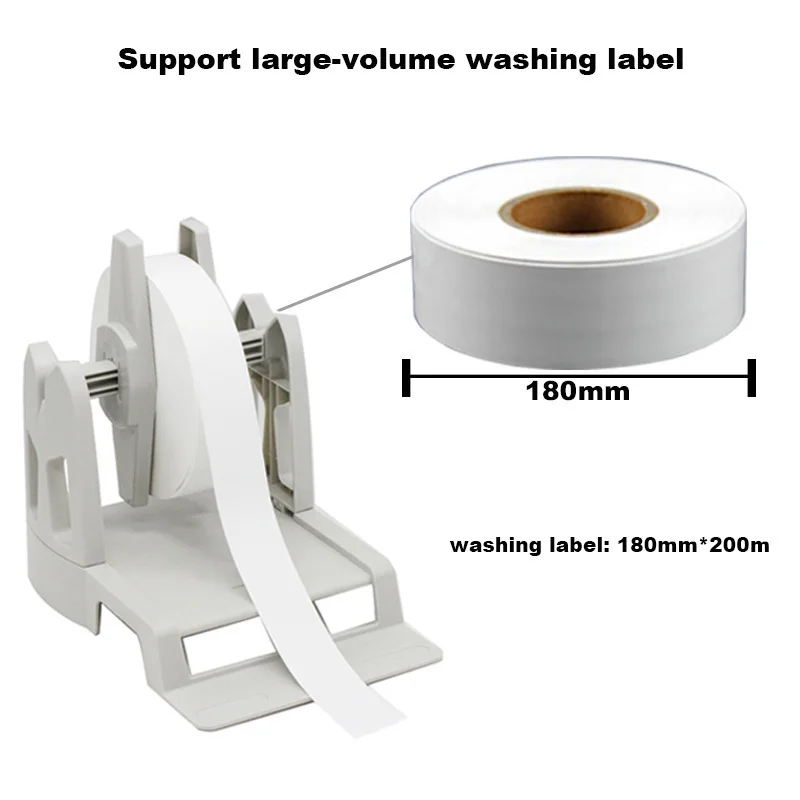 Šilumos perdavimo etikečių spausdintuvas skalbimo etiketės spausdinimo mašina, su popieriaus laikiklis juostelėms ir šilko drabužių etiketės parduoti paketas