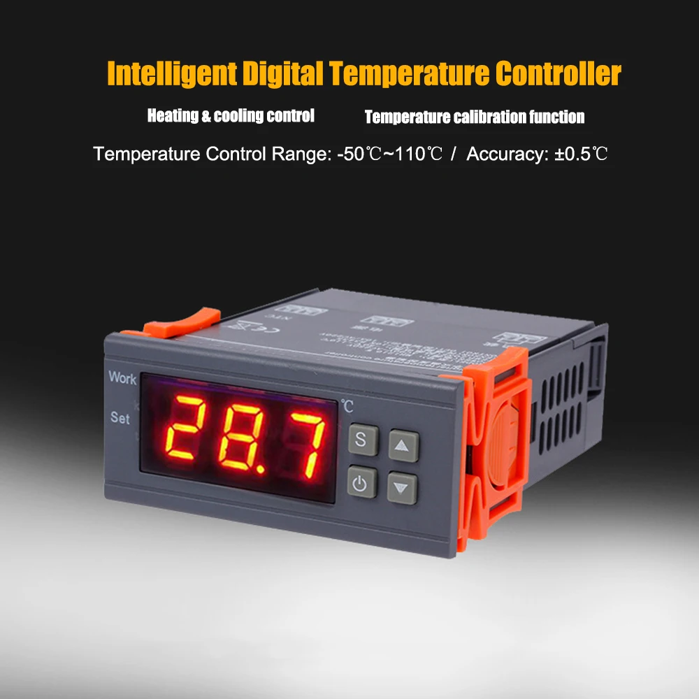 MH-1210W Protingas Mikrokompiuteris Didelio Tikslumo Šildymo/Šaldymo Temperatūros Kontrolės Termostatas Reguliatorius su Jutiklis