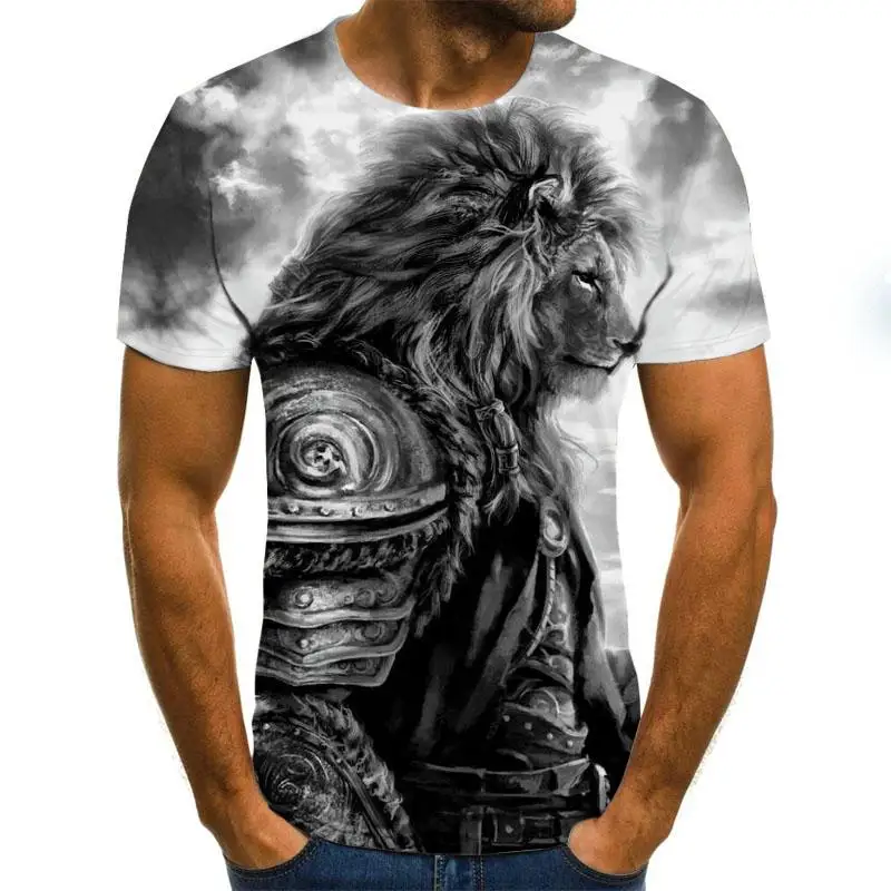 Cute cat modelis T-shirt vasaros atsitiktinis trumparankoviai O-kaklo viršų 3D gyvūnų spausdinti streetwear vyriški drabužiai