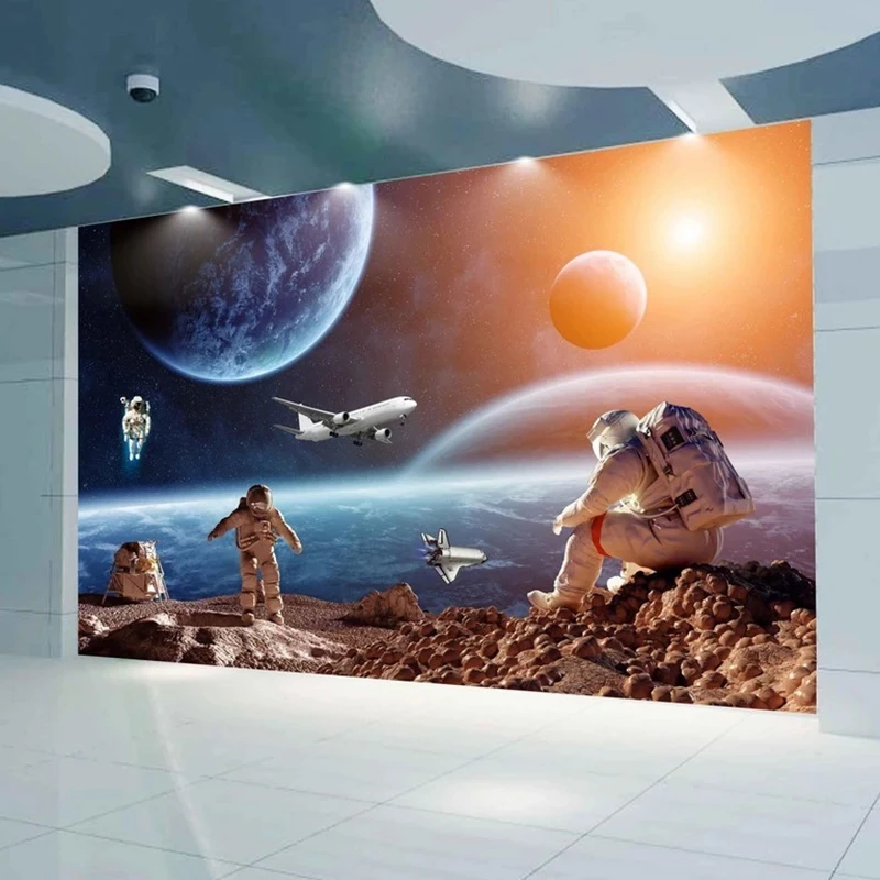 Pasirinktinius Nuotraukų Plakatas Sienų Tapybos Žvaigždėtas Dangus, Visata Astronautas Planetos Sienų Tapetai, Vaikų Kambarys, Svetainė, Miegamojo Dekoras