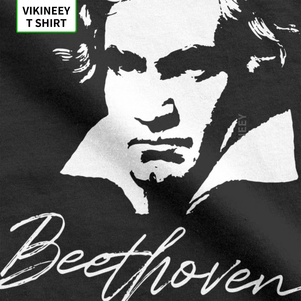 Vyrai, Ludwig Van Beethoven, T-Marškinėliai Klasikinės Muzikos Kompozitorius Naujovė Crewneck Įdomus Drabužių Medvilnės Tees Slim Fit Marškinėliai