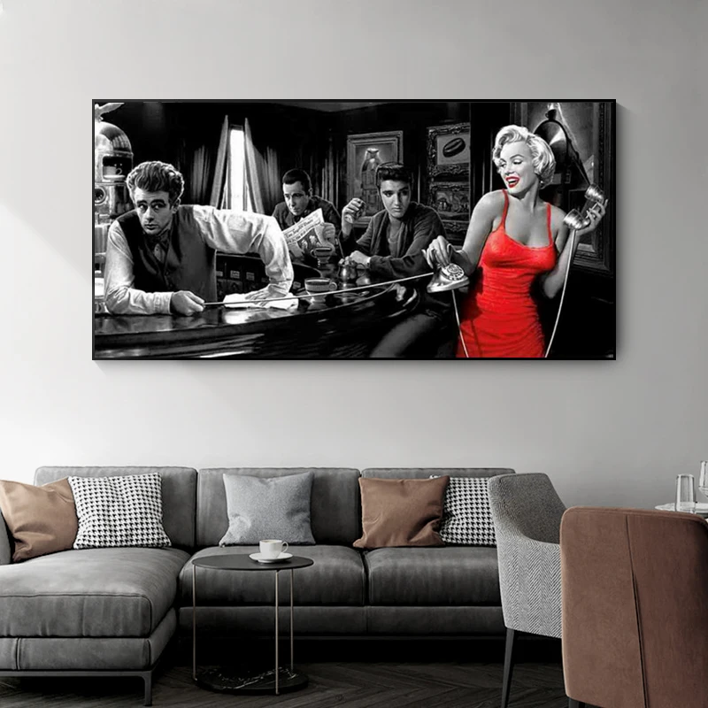 James Dean Marilyn Monroe Elvis Presley, Drobė Paveikslų, Plakatų ir grafikos Sienos Menas Nuotraukas Kambarį Dekoro
