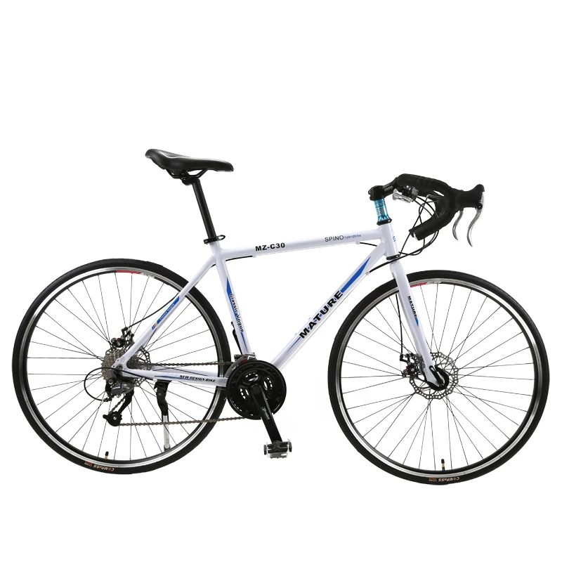 Kelių dviratį 700C aliuminio lydinio suaugusiųjų kelių dviračių greičio dvigubi diskiniai stabdžiai lenktynių 21/ 27/ 30 greitis kreivų kelių dviratį