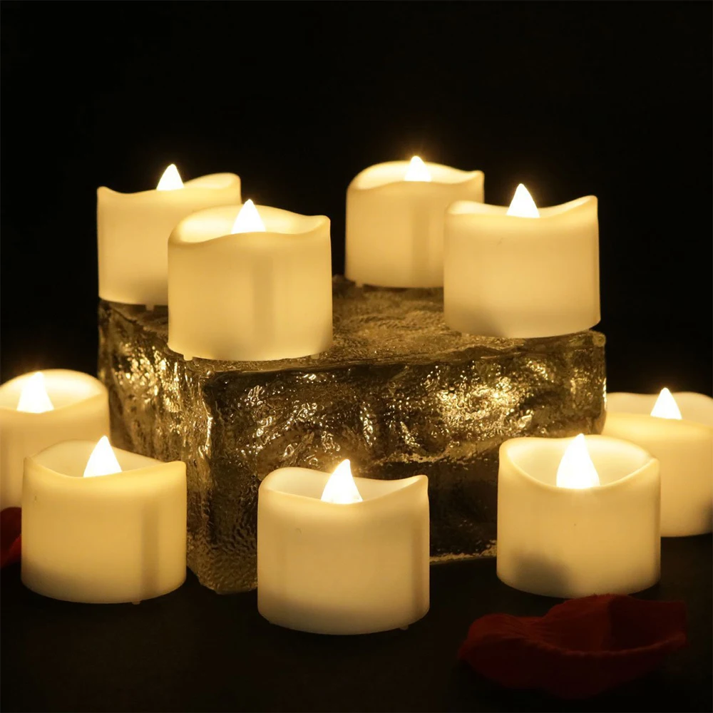 12pcs/24pcs pack Mirgėjimas Arbata šviesos Nuotolinio Valdymo pulto LED Žvakė,Naujųjų Metų Žvakės,Gimtadienio Žvakės