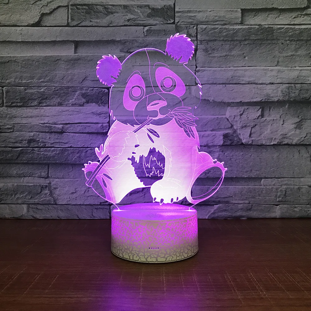 Panda LED Nakties Šviesa 7 Spalvų Kaita, Stalas Šviesos figūrėlių, Berniukų, Mergaičių Gimtadienis Žaislai 280