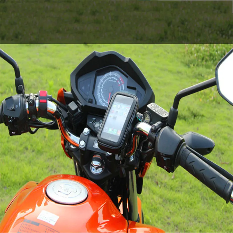 Dviračių Motociklų Telefono Laikiklis Variklio Stovi Krepšys Dauguma išmaniųjų telefonų, GPS Nuoma Paramos Vandeniui Padengti Atveju