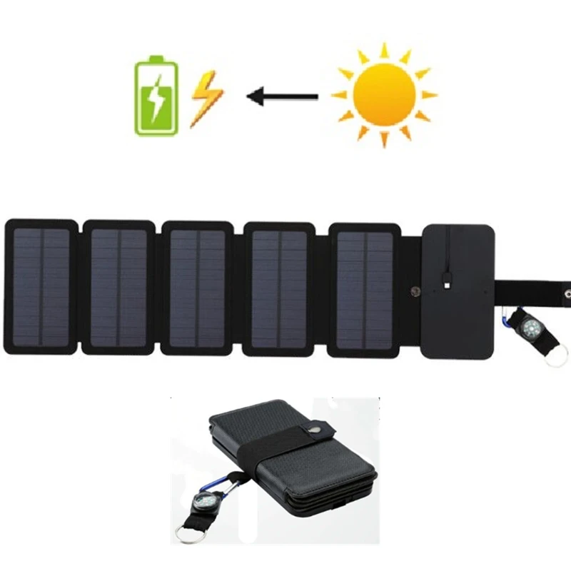 KERNUAP Veidrodėliai Saulės įkroviklis Plokščių Ląstelių 15W saulės skydelis baterija USB Išėjimas greitas įkrovimo Prietaisai, Nešiojamieji už mp4 Smartphonach