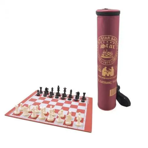 Plastikiniai Turnyras Šachmatų Rinkinį, Roll-up, Mat Kelionės Pramogų Dovanų 37.5 cm x 37.5 cm