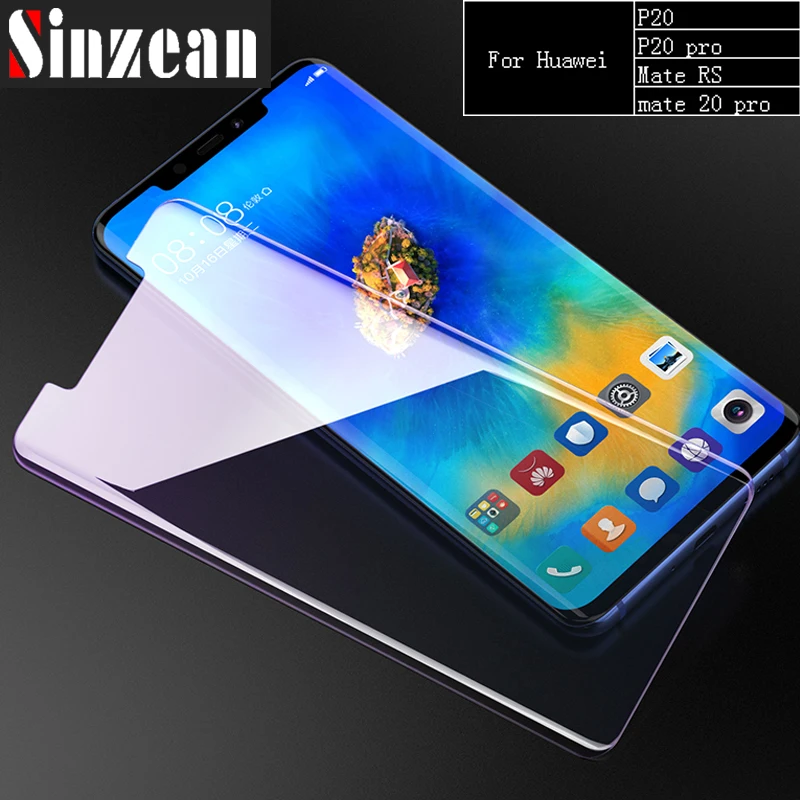 Sinzean 50pcs 3D visiškai padengtų UV Klijai Grūdintas stiklas Huawei mate 30 pro/ 30 pro/P20/p40 pro UV Stiklas su USB lempa