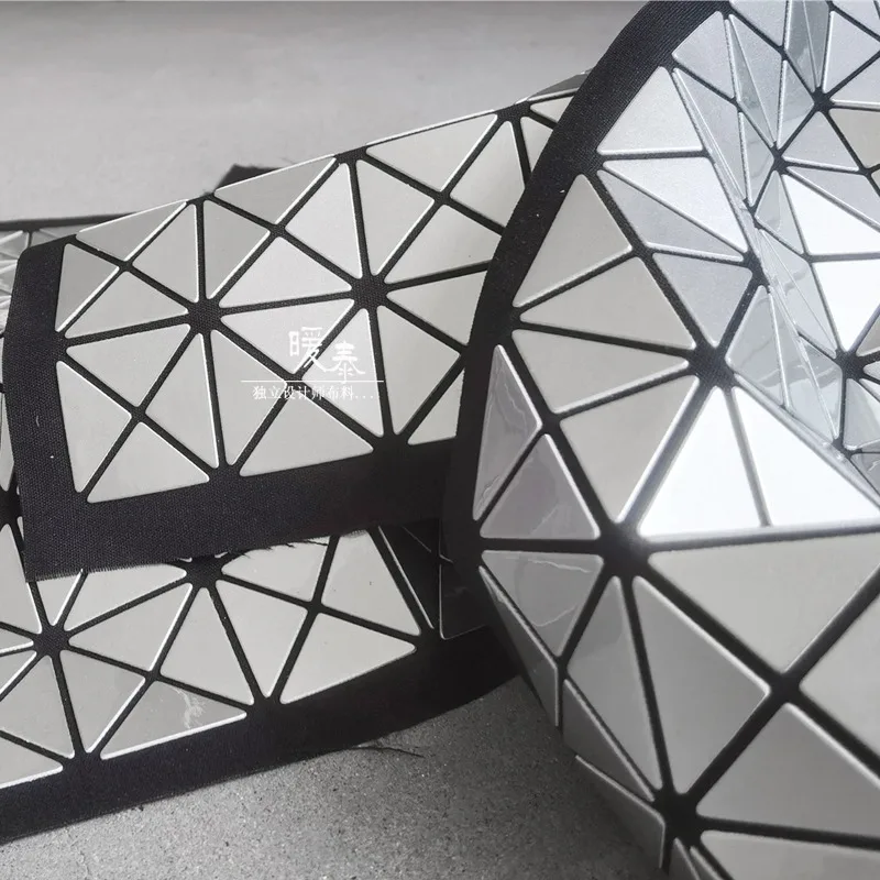 Trikampis Tekstūros Kūrybos Audinys Sidabro Veidrodis, Atspindintis 