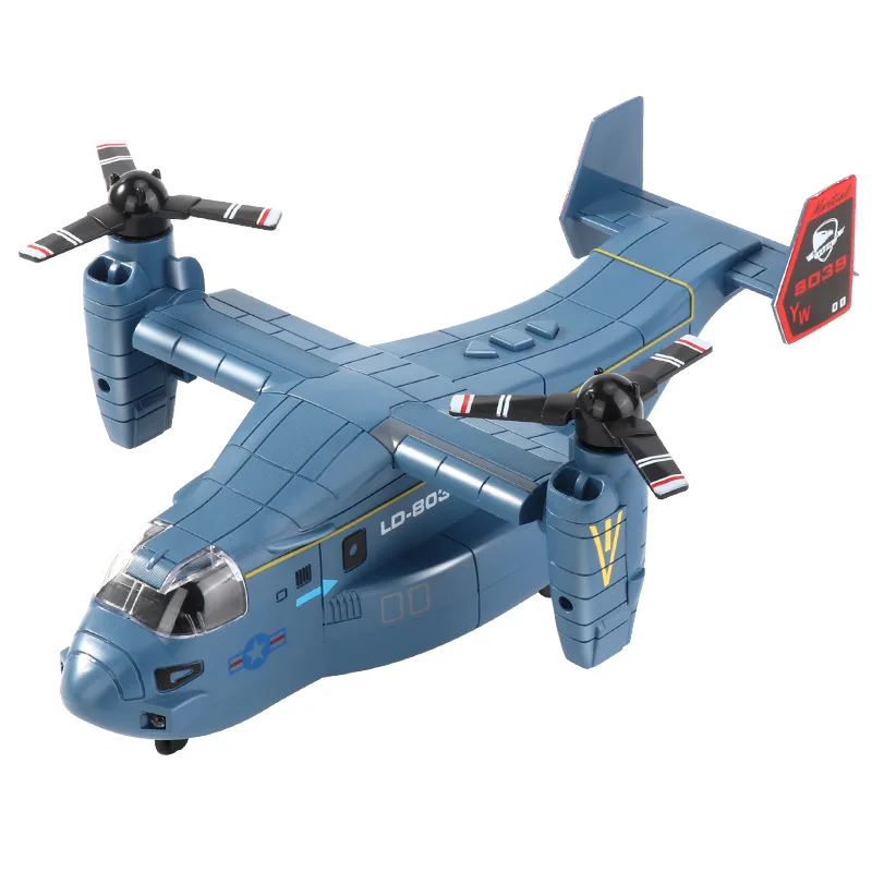 2020 Karinių Naikintuvų Modeliavimas Orlaivių Osprey Transporto Orlaivių Modelio Garso ir Šviesos Inercinės Automobilių Žaislo Modelis Sraigtasparnis
