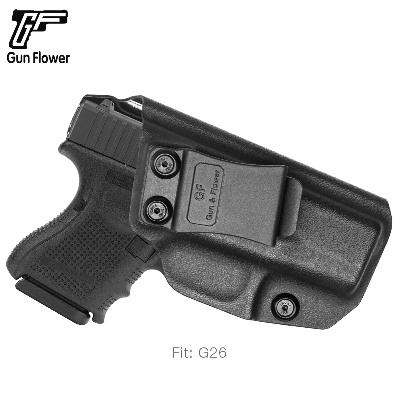 Gunflower Nuslėpė Atlikti Glock 26 Pistoletas Viduje Juostos Juoda Kydex Dėklas
