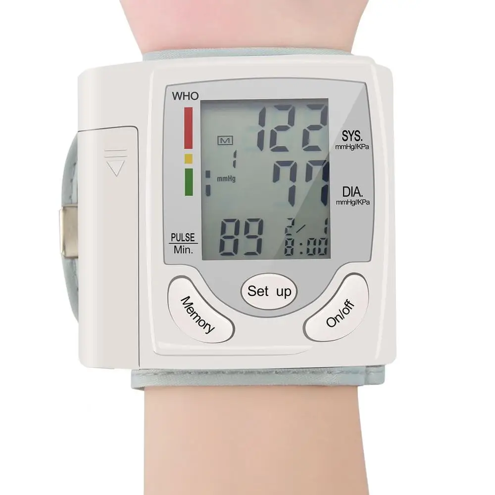 Automatinis Riešo kraujospūdžio matuoklis Kamertonas ' Matuoklis Skaitmeninis LCD Ekranas Nešiojamų Sveikatos Priežiūros Sphygmomanometer visame Pasaulyje Parduoti