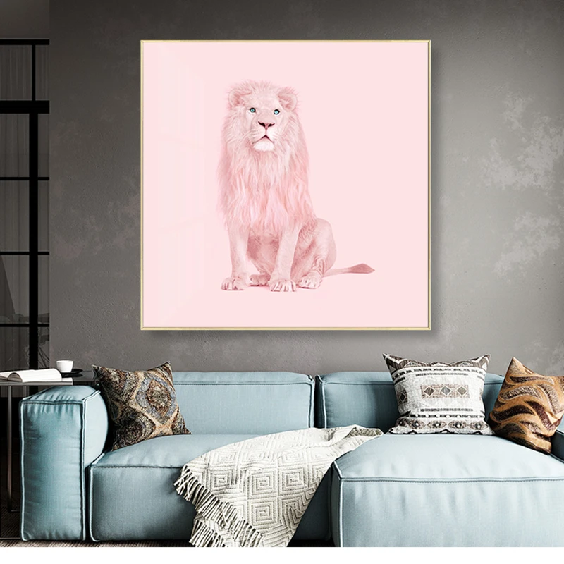 Šiaurės šalių šiuolaikinio meno liūtas plakatas ir spausdinimo sienų tapyba kambarį apdaila namo apdaila aliejaus tapybai gyvūnų sienos