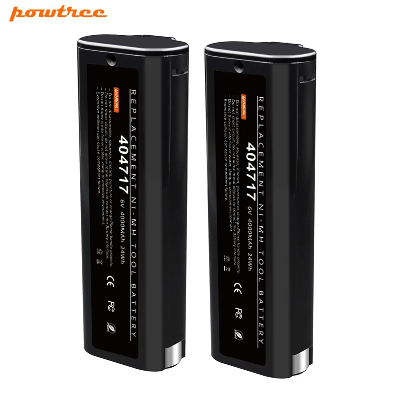 Powetree 1piece pakeitimas 6 V 4.0 Ah Ni-MH Baterija Paslode 404717 B20544E IM350A IM200F18 IM350CT IM65A elektrinių Įrankių Baterijų