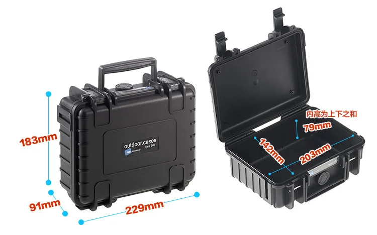 Įrankių rinkinys atveju Poveikio atsparus vandeniui apsauginis fotoaparato krepšys saugumo įranga su pre-cut putų B&W, tipas 500