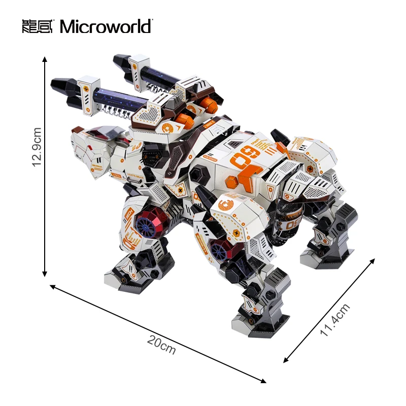 Microworld 3D Metalo Įspūdį Lokio Lobis Karalius Modelis 