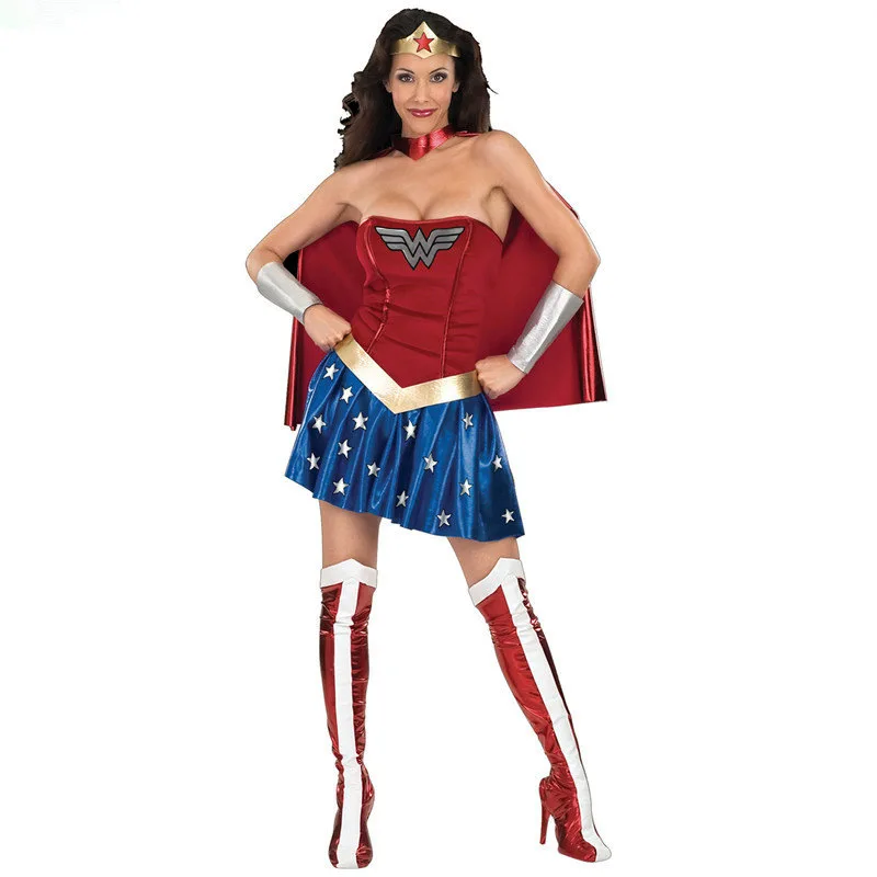 Karšta Moterų Superhero Cosplay kostiumai Helovinas Ponios Super Mergina DianCosplay Bodysuit Apranga Helovinas Fancy Dress