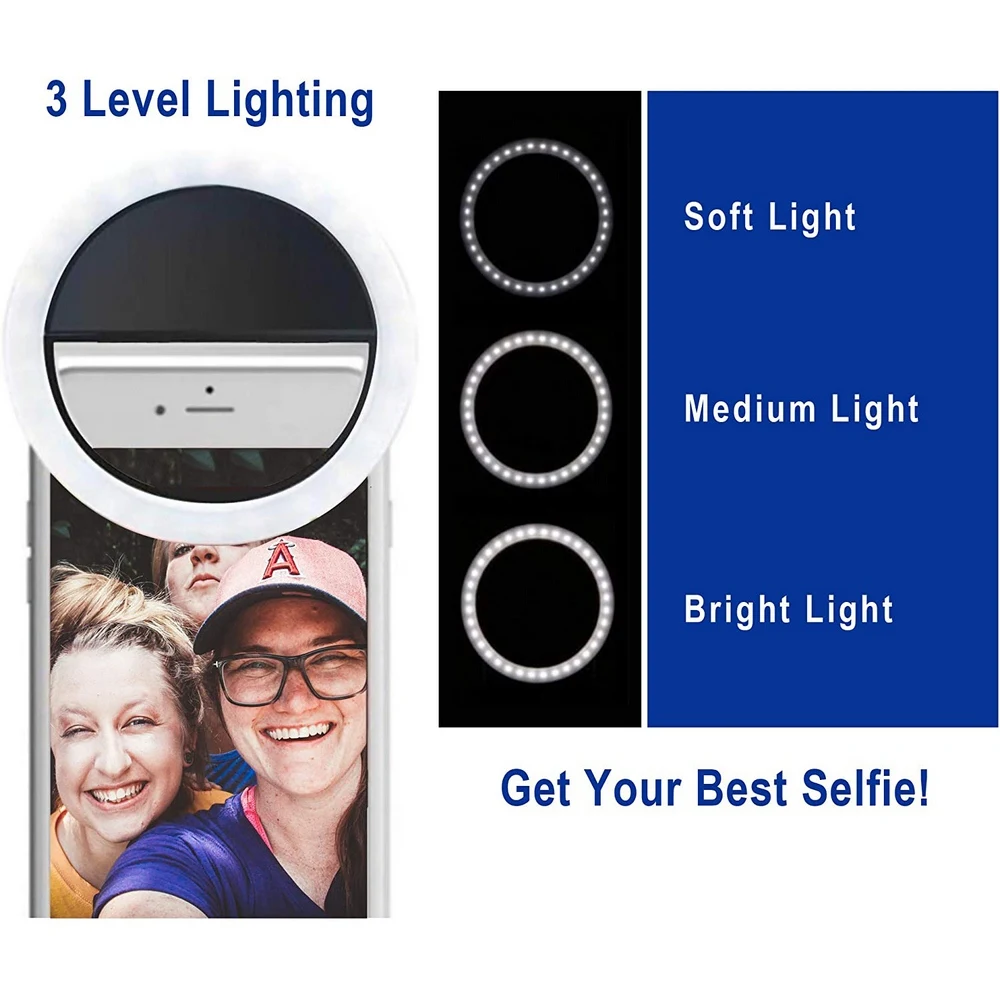 Selfie Flash Žiedas Lemputė 36 LED Nešiojamų Universaliųjų mobiliųjų Telefonų Selfie Lempos Šviesos Žiedo Įrašą Telefonas Šviesos Naktinis Vaizdo Lemputė