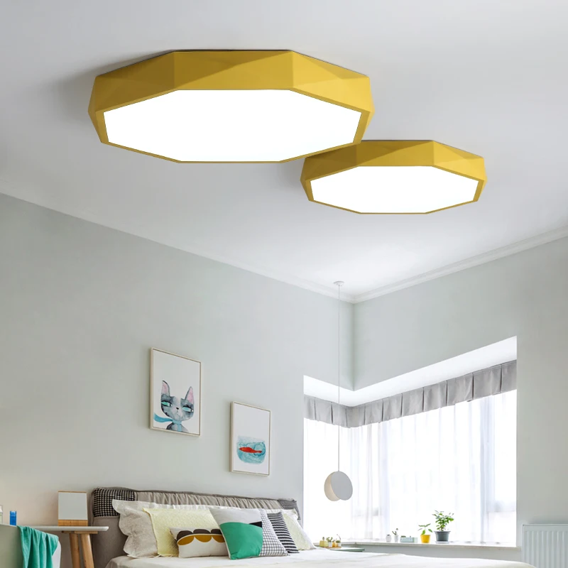 Macaron spalvos Lubų LED šviestuvo Apvalus-Ultra plonas liustra apšvietimo lova Vaikų kambarys LED lempos lamparas de techo