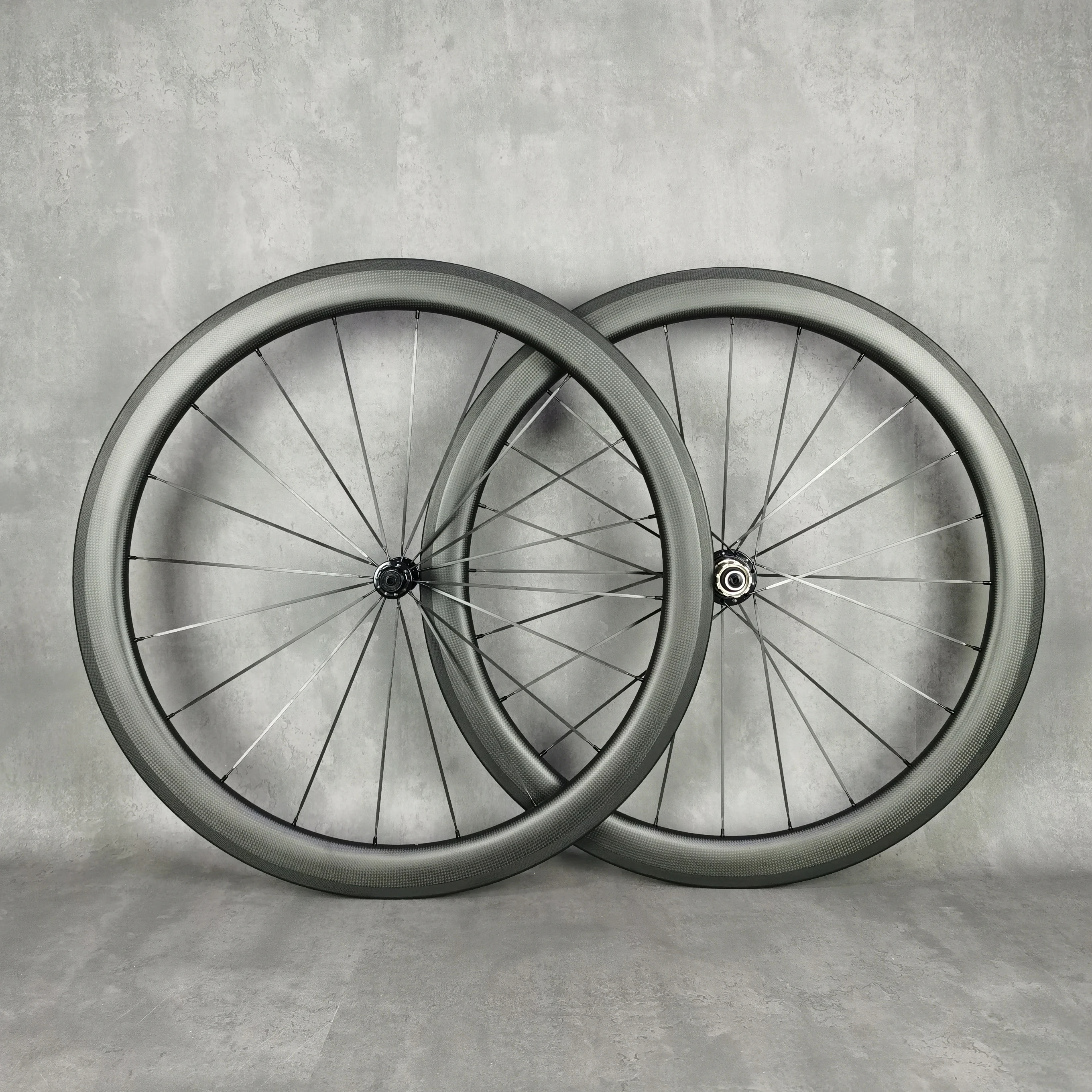 Visas anglies 700C Road dviračio ratų 50mm gylis 25mm pločio dviračių kniedė, skirta/vamzdinės anglies aširačio, su 3k matiniu paviršiumi