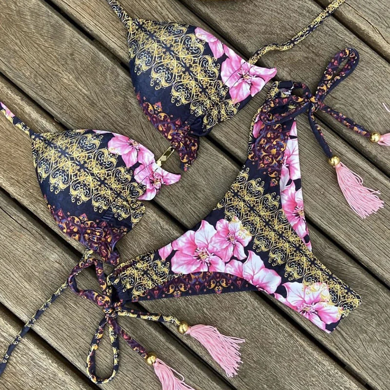 Be-X Gėlių spausdinti maudymosi kostiumėlis moterims, maudymosi kostiumai Seksualus kutas bikini nustatyti, Apynasrio maudymosi kostiumėliai moterims 2020 m. Brazilijos bikini maudymosi kostiumas naujas