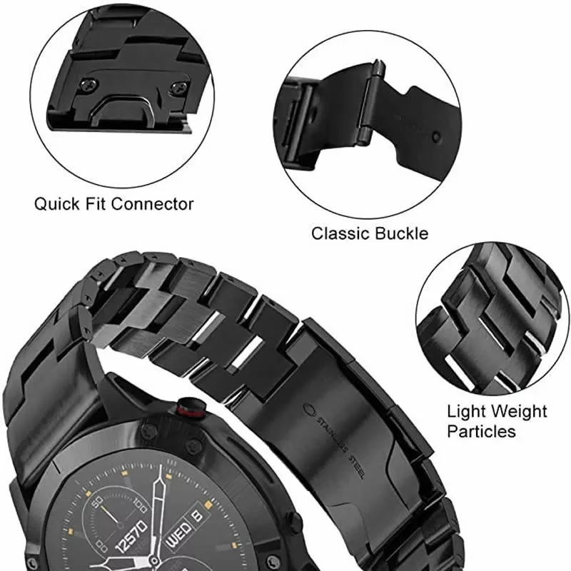 Pakeitimo Žiūrėti Juostų Titano Lydinio Apyrankę Rankogaliai Dirželiai Aksesuaras Garmin Fenix 5 5 Plius 6X/6X Pro Watchband Corea
