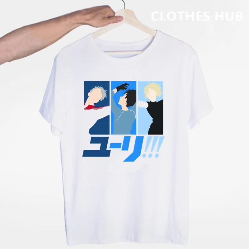 Anime Marškinėliai Vyrams marškinėliai Mados Jurijus Ant Ledo T-shirt O Kaklo rusijos TShirts Man Juokinga Viršuje Tees