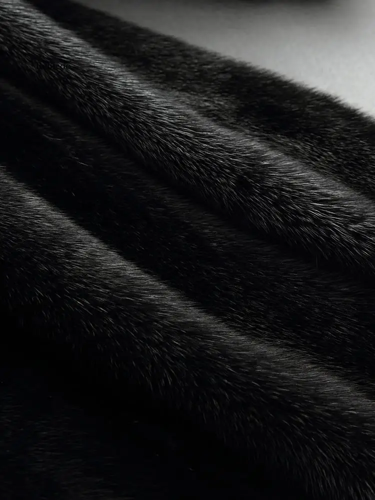 Moteris aukštos kokybės ilgi juodi žieminiai dirbtiniais kailių paltai moterims su gobtuvu, ilgomis rankovėmis Plius dydis šiltas pūkuotas pūkuotas striukė
