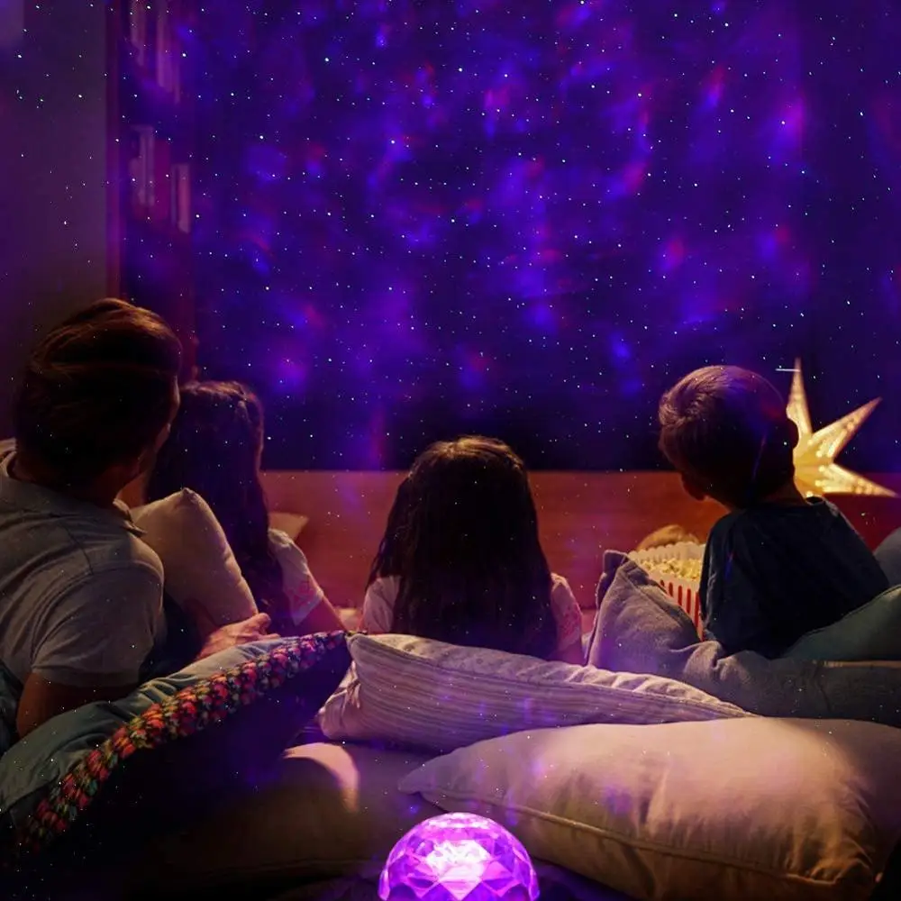 Galaxy Žvaigždėtą Naktį Lempa LED Projektorius Star Naktį Šviesos Vandenyno Bangos Projektorius su Muzika, Bluetooth Nuotolinio Valdymo pulto vaiko Kambarys