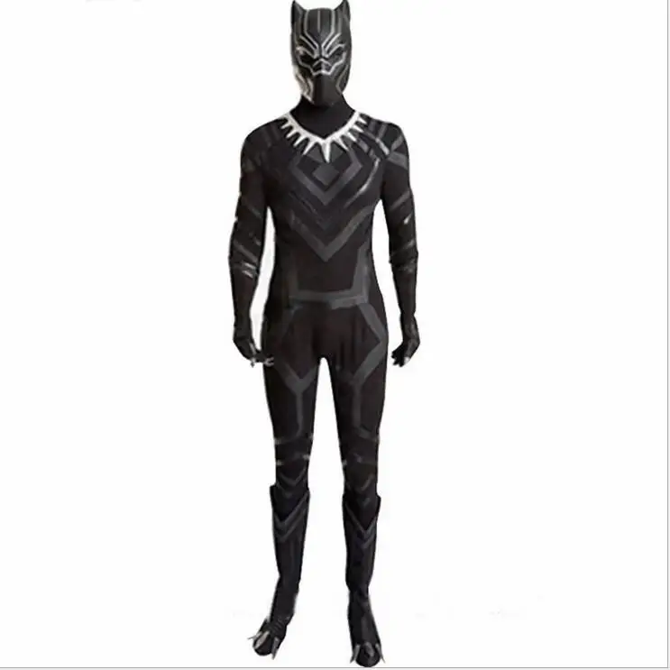 Black Panther Kostiumas Filmų Superherojus Cosplay Juoda Jumpsuit 3D Atspausdintas Bodysuit Helovinas Šalis Apranga Suaugusių Vyrų Kostiumas S-3XL