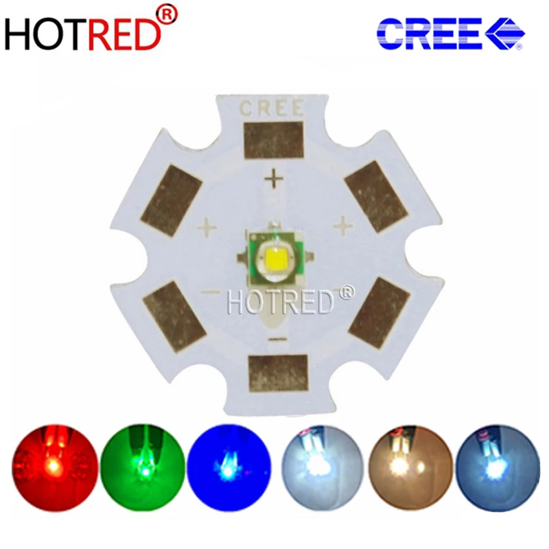 10vnt Cree XPE XP-E R3 3535 1W SMD 3W LED Spinduolis Diodų Neutrali Balta šaltai Balta Raudona Žalia Mėlyna, Royal Mėlyna LED su heatsink
