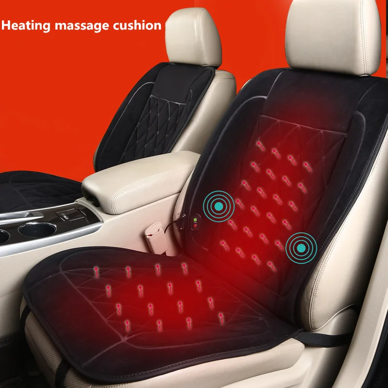 Viena/pora 12v/24v elektrinių automobilių šildomos sėdynės apima,universalus žiemos masažas automobilio sėdynės,šildomos pagalvėlės išlaikyti šiltas pagalvėlės