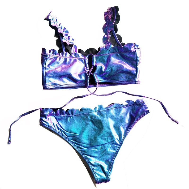 Blizga bandeau bikini komplektas Pynimas moterų maudymosi kostiumėlį, kieta Moterų nėriniai maudymosi kostiumas Seksualus bikini 