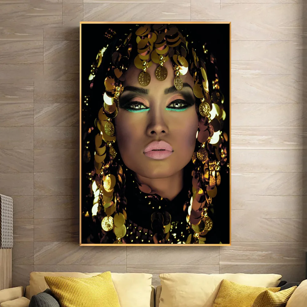 Aukso Apdangalai, Arabian Nights Princesė Drobės Plakatai Ir Spausdina Grožio Moteris, Šiaurės Dekoro Sienos Meno Tapybos Už Kambarį