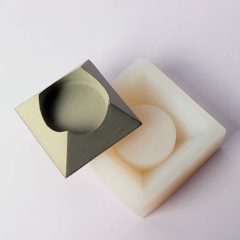 Cemento žvakidė silikono formos geometrinės žvakidė pelėsių namų apdailos prekių pelėsių, gipso, cemento vazonas pelėsių